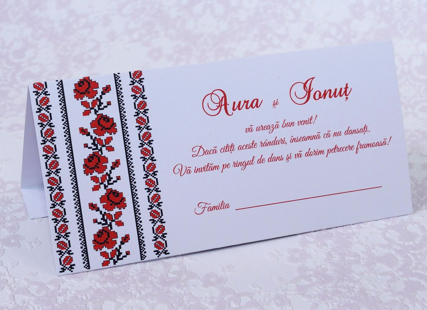 Plic Pentru Bani Alb Cu Motiv Traditional 222518 Polen Invitatie