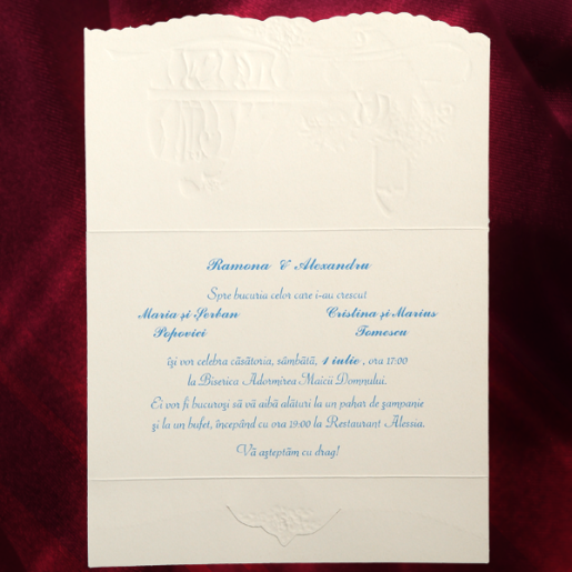 Invitatie de nunta multicolora 124046 TBZ