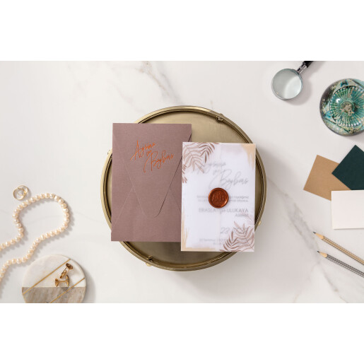 Invitatie De Nunta Florala Cu Sigiliu Ceara 10657 IKLIM