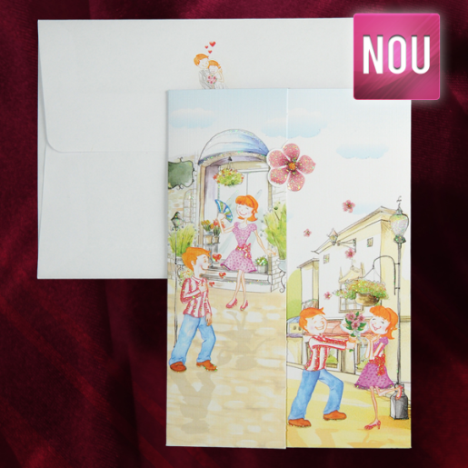 Invitatie de nunta haioasa cu poveste de dragoste 140004 TBZ
