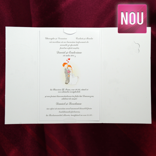 Invitatie de nunta haioasa cu poveste de dragoste 140004 TBZ