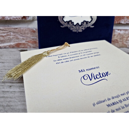 Invitatie De Botez Cu Catifea 1144 TH
