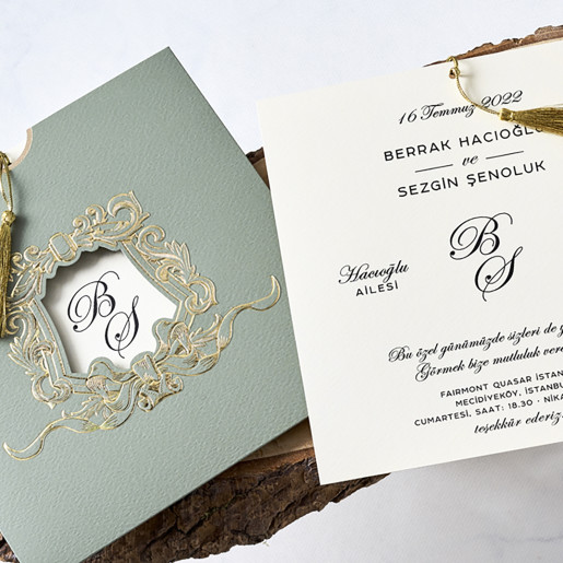 Invitatie De Nunta In Stil Baroc 1182 BUTIQLINE 