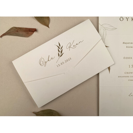 Invitatie De Nunta Eleganta Crem 12281 ELA