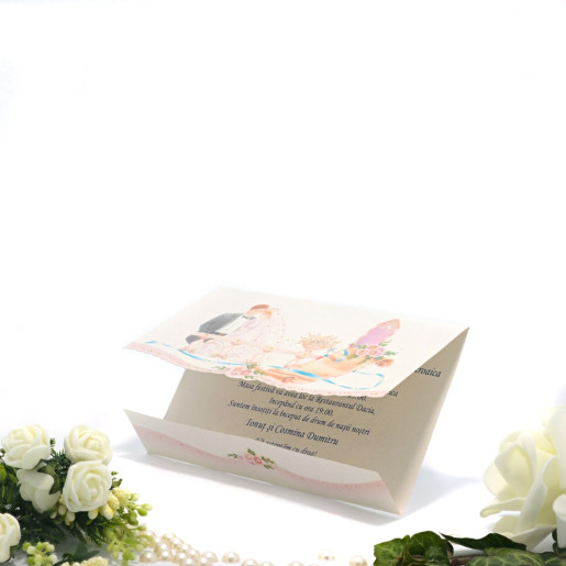 Invitatie de nunta multicolora 124046 TBZ
