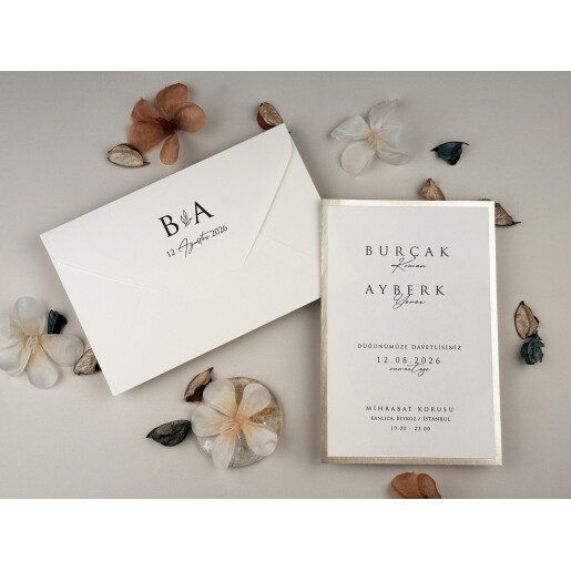 Invitatie De Nunta Eleganta Cu Chenar 13313 ELITE