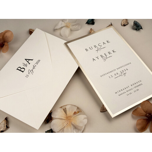 Invitatie De Nunta Eleganta Cu Chenar 13313 ELITE