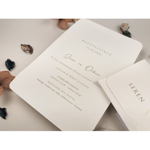 Invitatie De Nunta Cu Pene 13322 ELITE