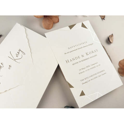 Invitatie De Nunta Eleganta Cu Forme Geometrice 13324 ELITE