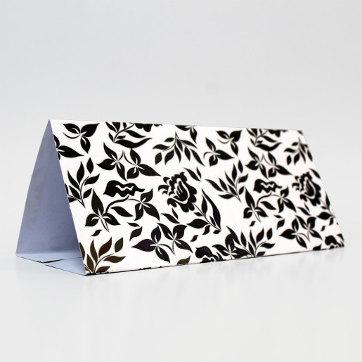 Plic pentru bani alb - negru floral 140020 TBZ