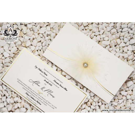 Invitatie De Nunta Boho-Chic Pufoasa 19336 ARMONI