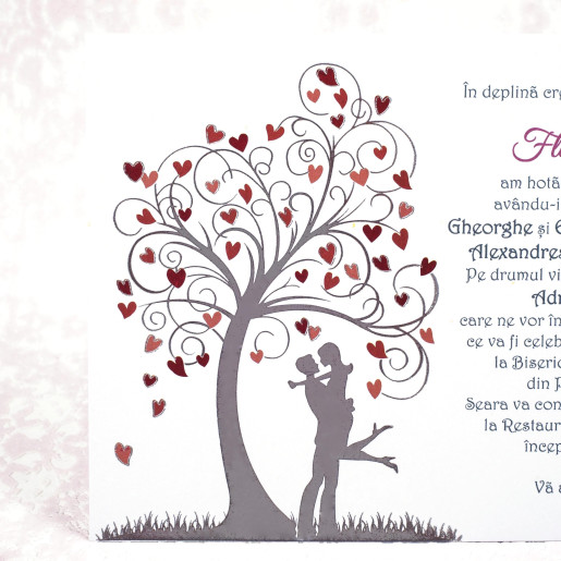 Invitatie de nunta romantica moderna 20192 STYLISH