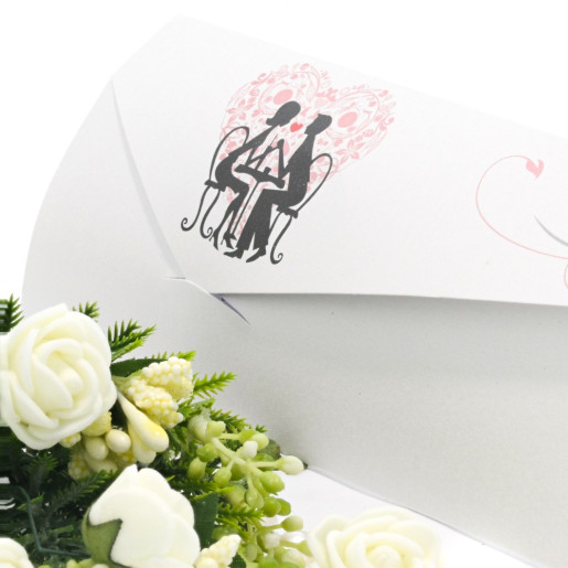 Invitatie de nunta cu miri la masa 2131 TBZ