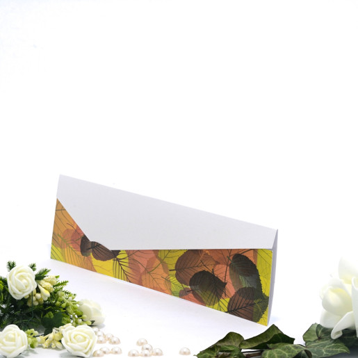 Invitatie de nunta cu tema de toamna cu frunze 2134 TBZ
