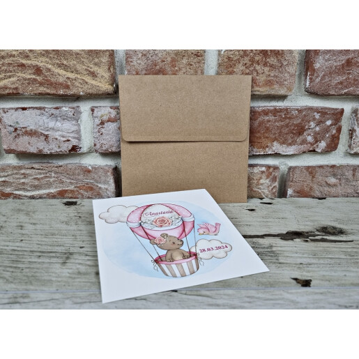 Invitatie De Botez Cu Ursulet 602 TH