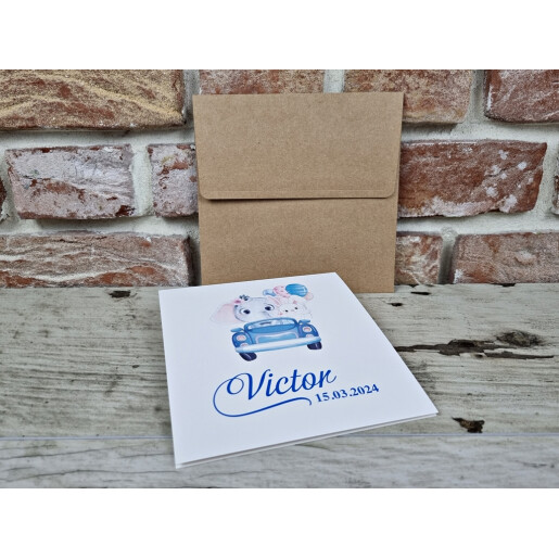 Invitatie De Botez Cu Elefantel 603 TH