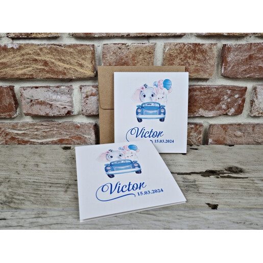 Invitatie De Botez Cu Elefantel 603 TH