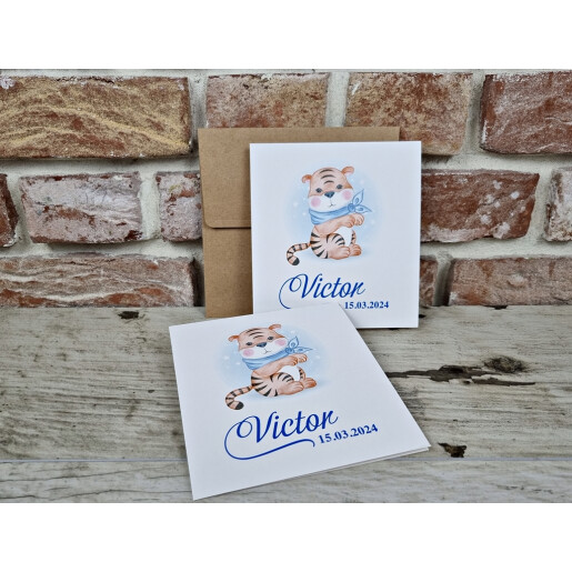 Invitatie De Botez Cu Tigru 605 TH
