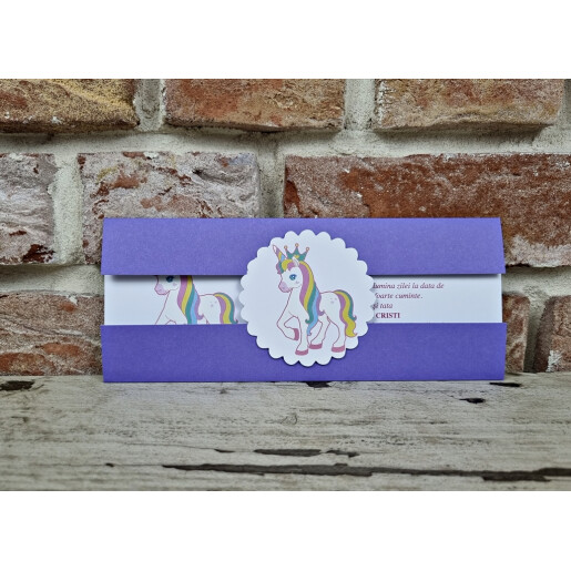 Invitatie De Botez Cu Unicorn 608 TH