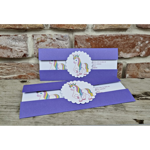 Invitatie De Botez Cu Unicorn 608 TH