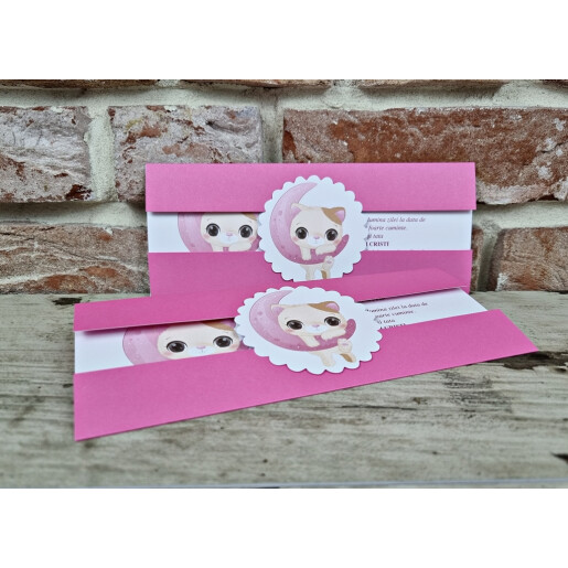 Invitatie De Botez Cu Pisica 609 TH