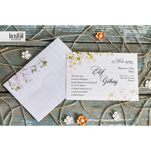 Invitatie de nunta florala 70244 KRISTAL