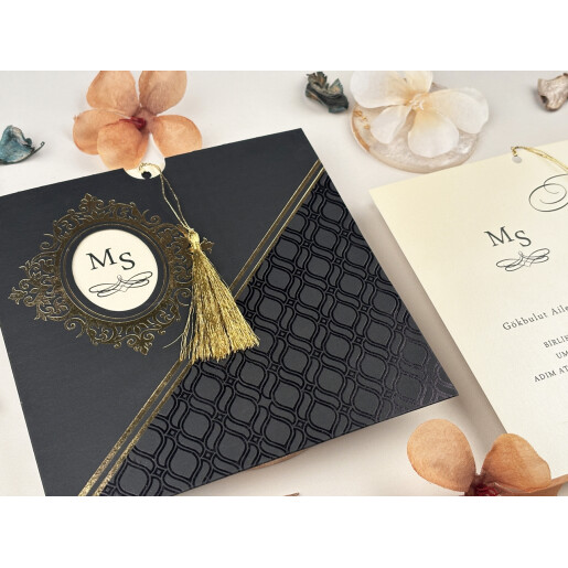 Invitatie De Nunta Eleganta Cu Ciucure 74758 ELA