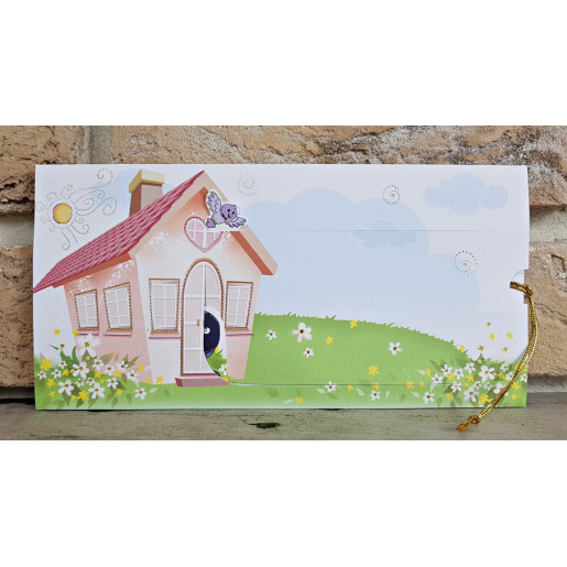 Invitatie de botez glisanta cu familie fericita 8020 SEDEF