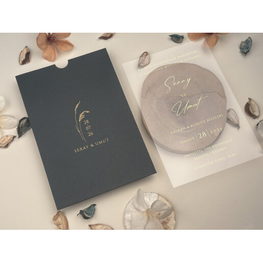 Invitatie De Nunta Din Plastic Cu Plic 85832 ELITE