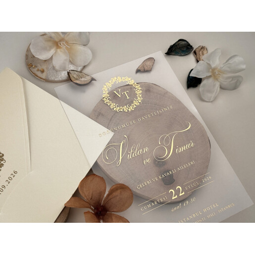 Invitatie De Nunta Din Plastic Cu Plic 85845 ELITE