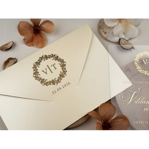 Invitatie De Nunta Din Plastic Cu Plic 85845 ELITE