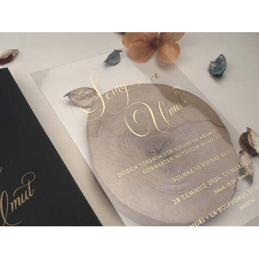 Invitatie De Nunta Din Plastic Cu Plic 85870 ELITE