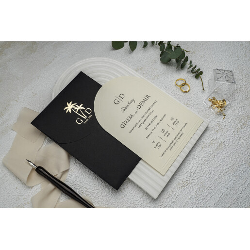 Invitatie De Nunta Eleganta Cu Chenar 9309 EKONOM