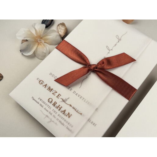 Invitatie De Nunta Cu Plic si Fundita 96932 ELITE