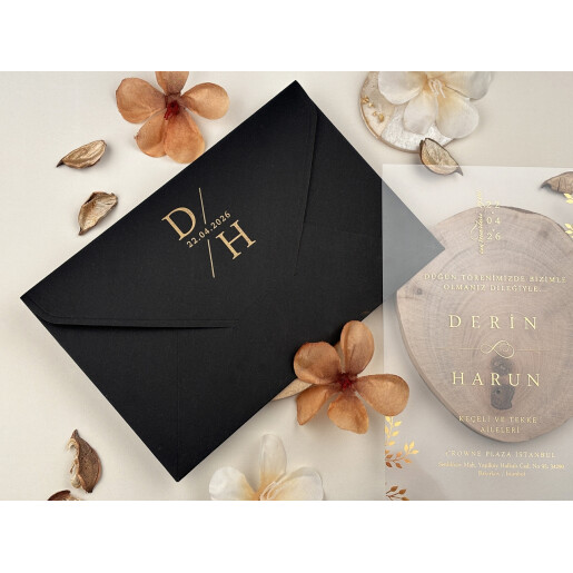 Invitatie De Nunta Din Plastic Cu Plic 96938 ELITE