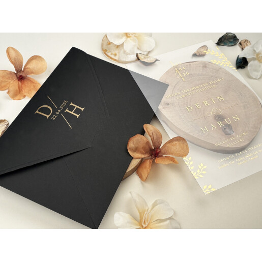 Invitatie De Nunta Din Plastic Cu Plic 96938 ELITE