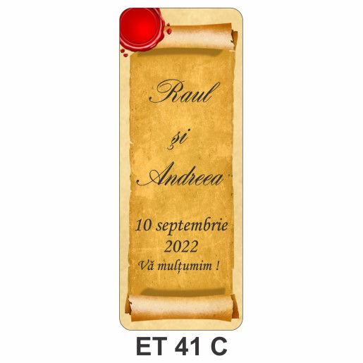 Eticheta pentru sticla ET 41 C