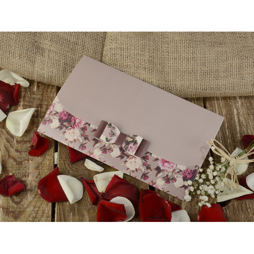 Invitatie florala cu fundita 16258 ARMONI