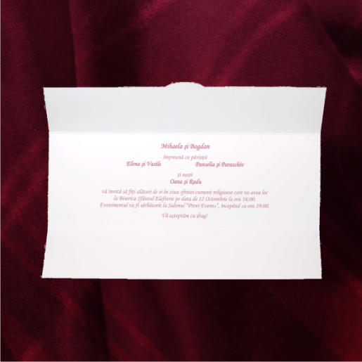 Invitatie de nunta haioasa cu bicicleta si inimioare 2133 TBZ
