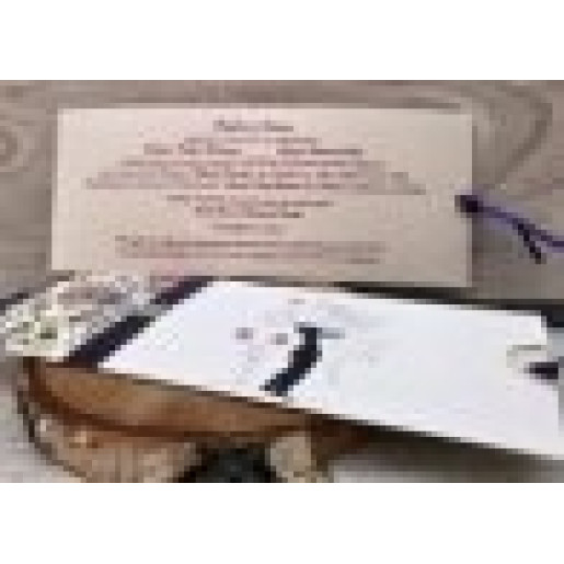 Invitatie de nunta cu flori si miri 446