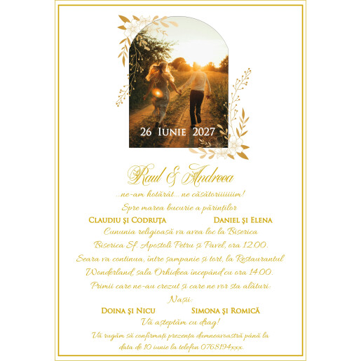 Invitatie De Nunta Digitala Cu Poza 056