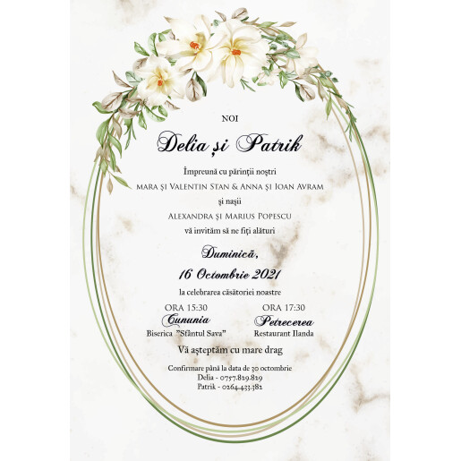 Invitatie De Nunta Digitala Cu Dalii Albe 005