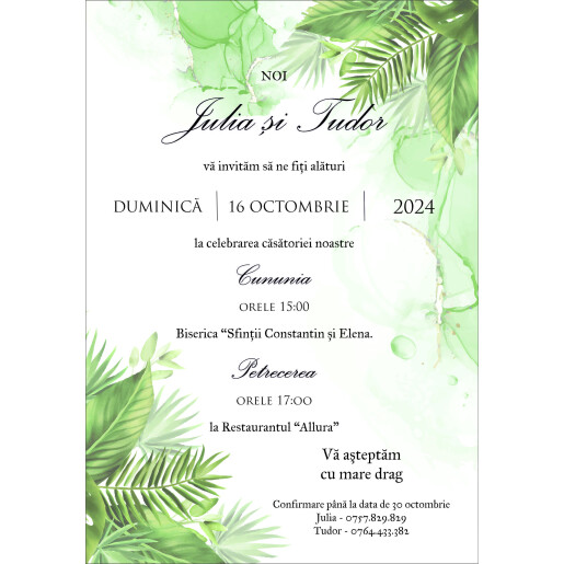 Invitatie De Nunta Digitala Cu Tema Jungle 007