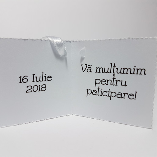 Eticheta - Card dublu perforat alb 13