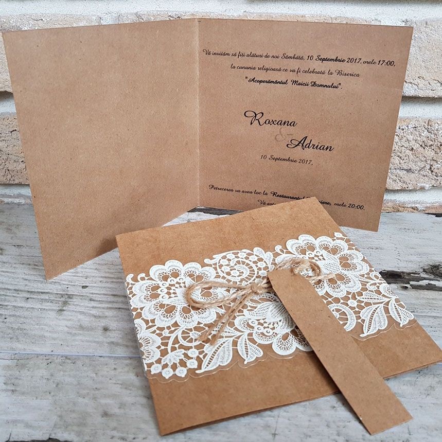 Invitatie De Nunta 2666 Cu Model Floral Popular Invitatie De Nunta