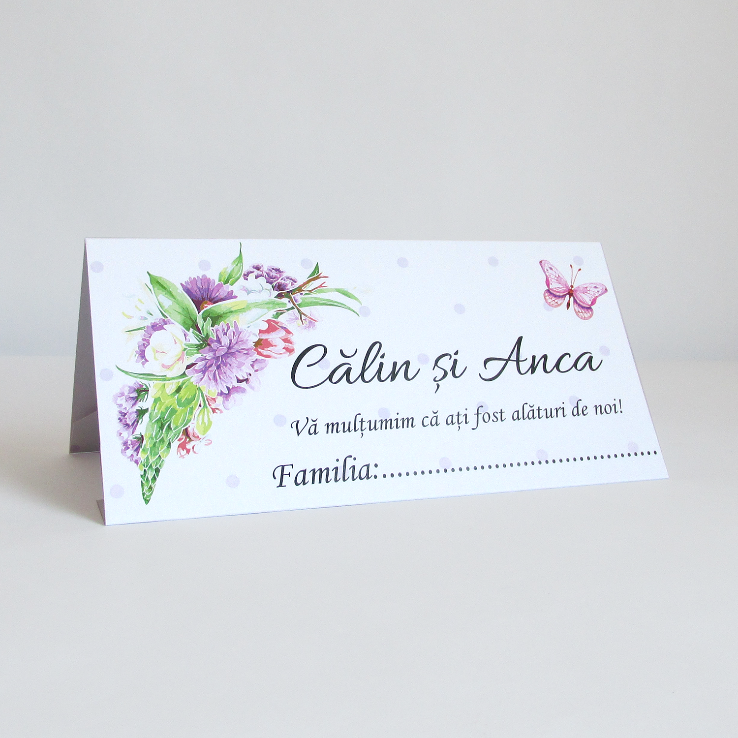 Pb85 Alb Plic Pentru Bani Cu Flori Fluturi Si Buline Mov Invitatie De Nunta