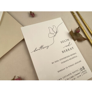 Invitatie De Nunta Romantica Cu Fluturi 12254 ELA