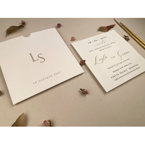 Invitatie De Nunta Eleganta Patrata 12276 ELA