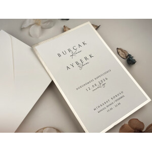 Invitatie De Nunta Eleganta Cu Chenar 13313 ELITE