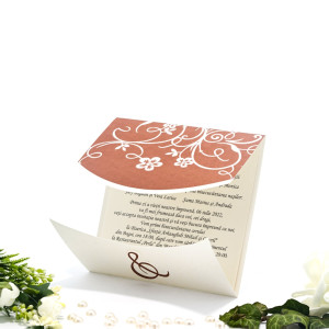 Invitatie de nunta florala maro 160048 TBZ